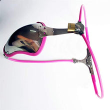 Load image into Gallery viewer, Chastity Belt, Chastity Belt Man with Anal Plug Stainless Steel Penis cage Penny cage Metal Sex Toys Men Bondage Set Slave Fetish bdsms Toys 60-150cm,Pink,130/140cm(51/55in)
